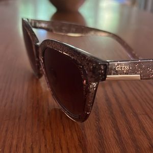 GUESS pink sparkly sunglasses